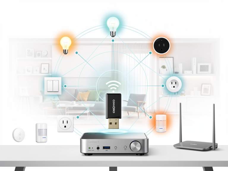ConBee II ZigBee-USB-Stick im Einsatz für smartes Heimnetzwerk Aufbau