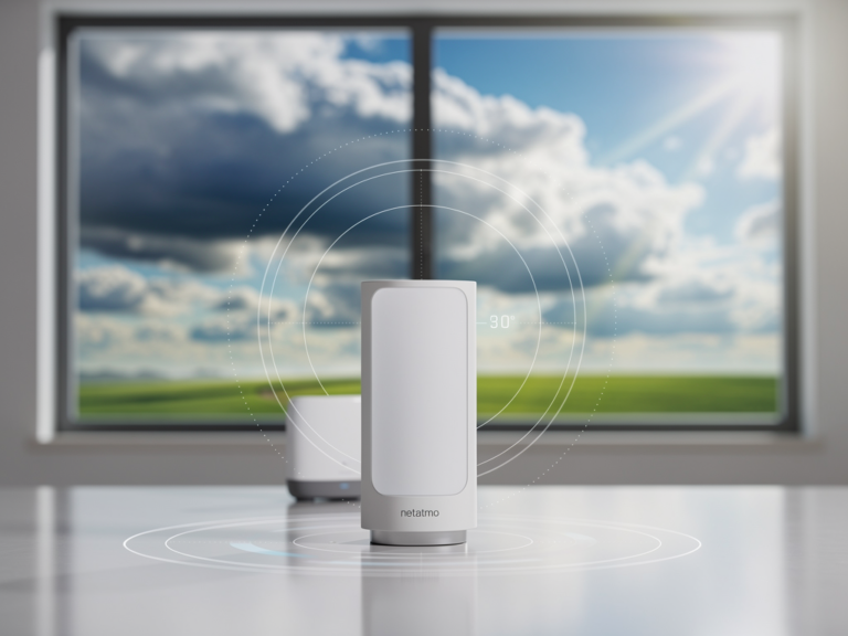 Netatmo Wettermodul mit präzisen Messwerten im Einsatz bei smartem Wettertest
