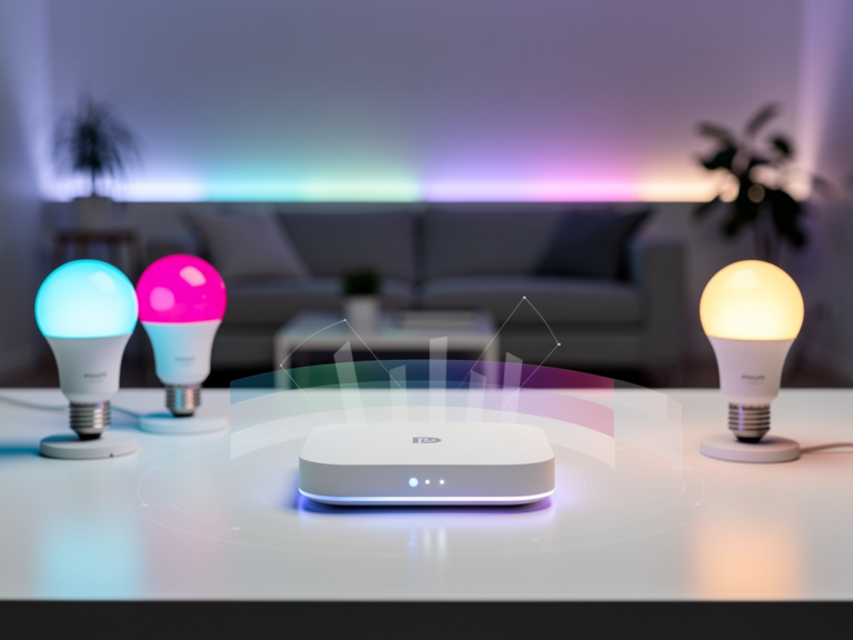 Philips Hue Bridge steuert smarte Beleuchtung im Zuhause mit stabiler Verbindung