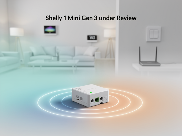 Praktische Lösung für smarte Steuerung Shelly 1 Mini Gen3 im Testbericht Shelly 1 Mini Gen3 kompakter Smart-Home-Schalter in Unterputzdose installiert