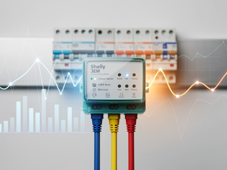 Shelly 3EM 3-Phasen Energiemessgerät im Praxistest professionelle Energieüberwachung