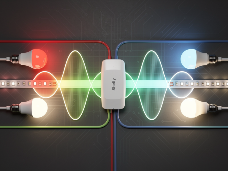 Shelly RGBW2 steuert LED-Beleuchtung flexibel mit App und Stromüberwachung
