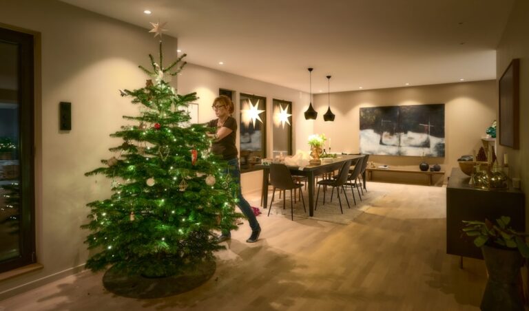 Weihnachtsbeleuchtung einrichten im Smart Home leicht gemacht Weihnachtsbeleuchtung smart im Wohnzimmer mit App und Sprachsteuerung einrichten