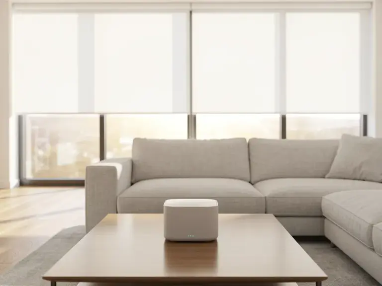 Bild eines Smart Home Rollladen mit App- und Sprachsteuerung für mehr Komfort und Energieeffizienz